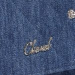 Pre-owned Chanel bag WOC Denim Blue Jeans Blue Closing System | Sell your designer bag on Saclab.com