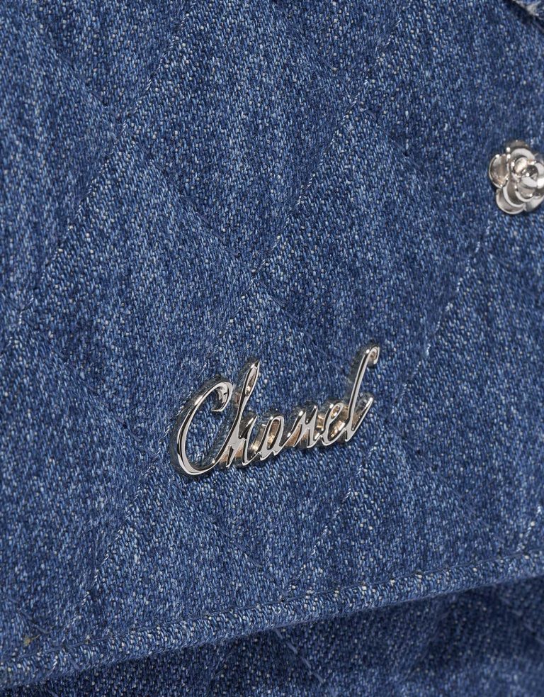 Pre-owned Chanel bag WOC Denim Blue Jeans Blue Side Front | Sell your designer bag on Saclab.com