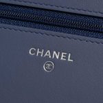 Pre-owned Chanel bag WOC Denim Blue Jeans Blue Logo | Sell your designer bag on Saclab.com