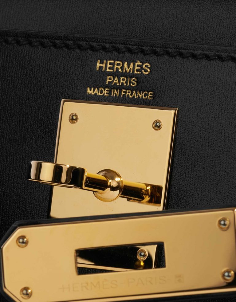 Pre-owned Hermès bag Kelly 28 Box Black Black Logo | Sell your designer bag on Saclab.com