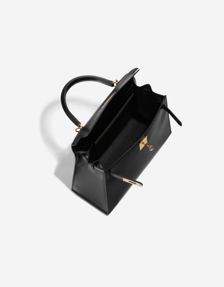 Pre-owned Hermès bag Kelly 28 Box Black Black Inside | Sell your designer bag on Saclab.com