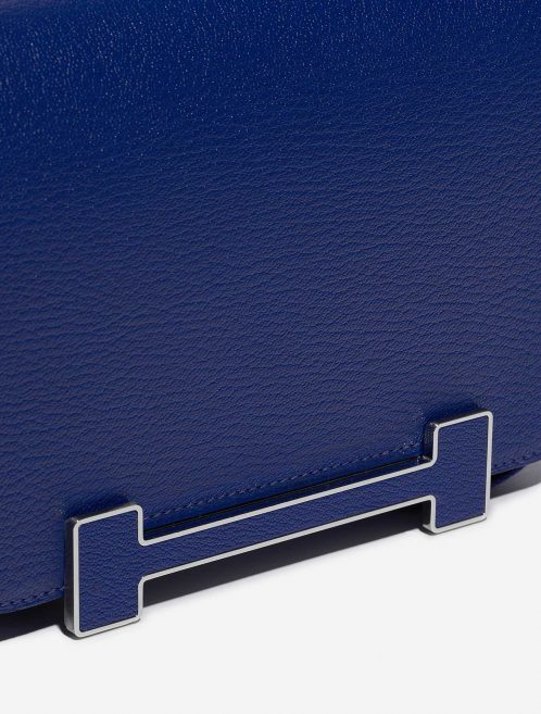 Pre-owned Hermès bag Geta 21 Chevre Mysore Blue Electrique Blue Closing System | Sell your designer bag on Saclab.com