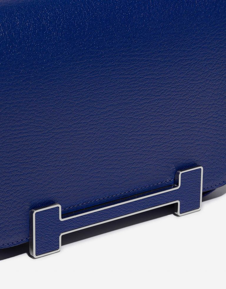 Pre-owned Hermès bag Geta 21 Chevre Mysore Blue Electrique Blue Closing System | Sell your designer bag on Saclab.com