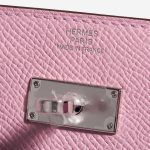 Pre-owned Hermès bag Kelly To Go Epsom Mauve Sylvestre Pink Logo | Sell your designer bag on Saclab.com