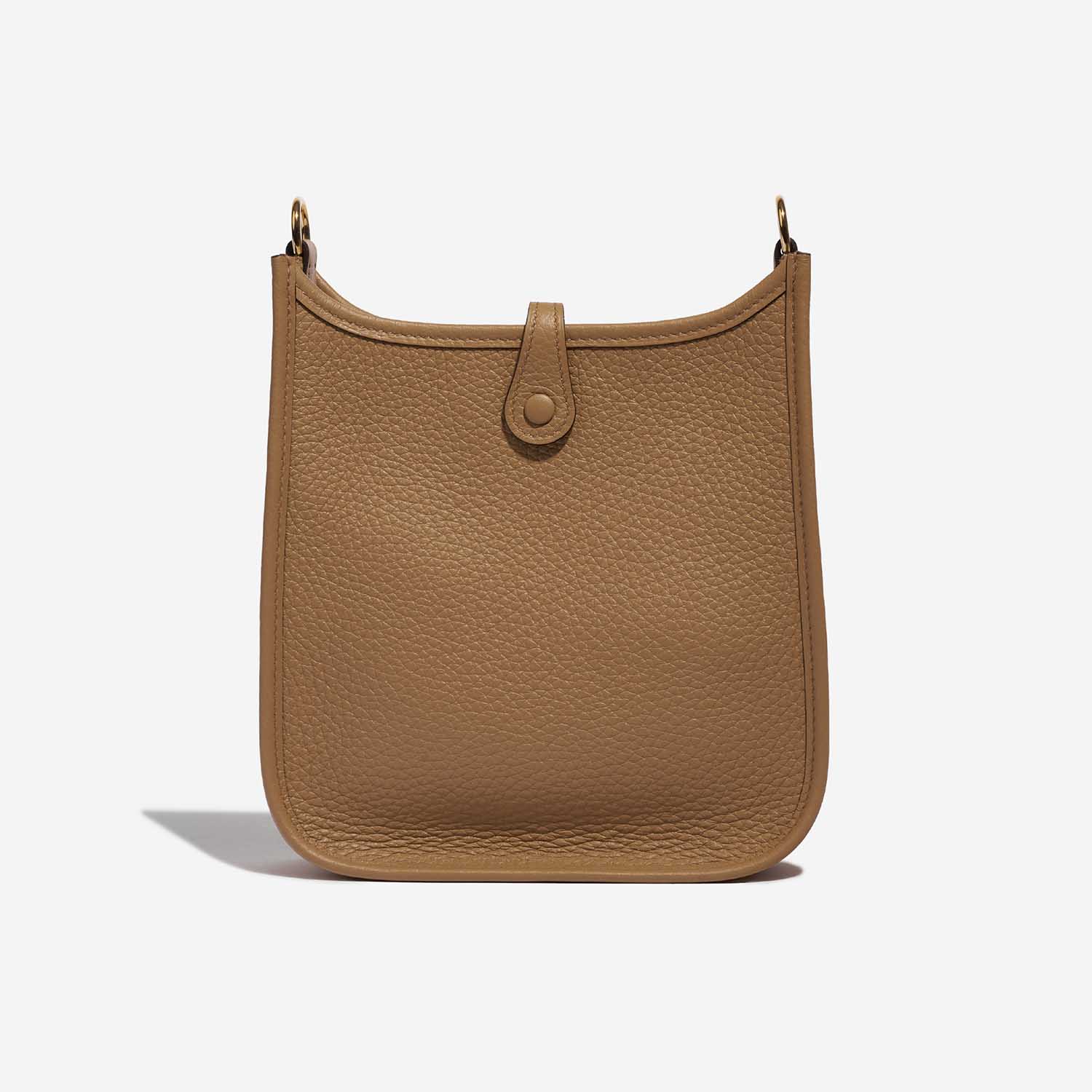Pre-owned Hermès bag Evelyne 16 Taurillon Clemence Chai Brown Back | Sell your designer bag on Saclab.com