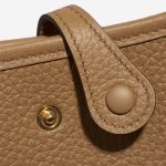 Pre-owned Hermès bag Evelyne 16 Taurillon Clemence Chai Brown Closing System | Sell your designer bag on Saclab.com