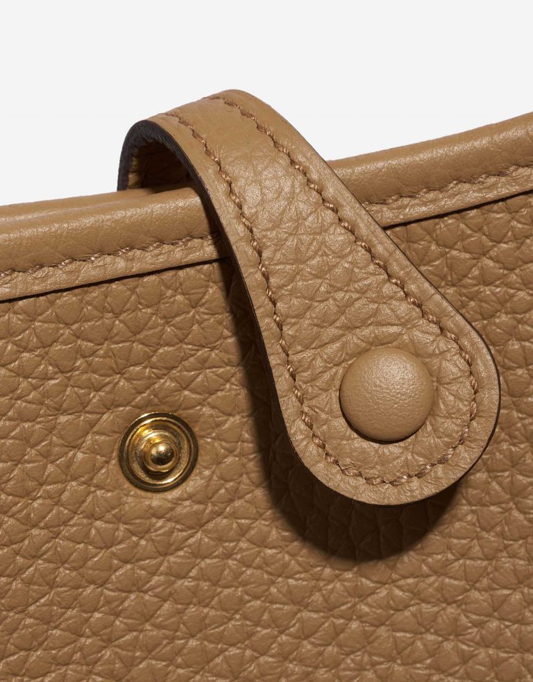 Pre-owned Hermès bag Evelyne 16 Taurillon Clemence Chai Brown Front | Sell your designer bag on Saclab.com