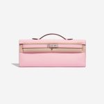 Pre-owned Hermès bag Kelly Cut Clutch Swift Rose Sakura Rose Front Velt | Sell your designer bag on Saclab.com