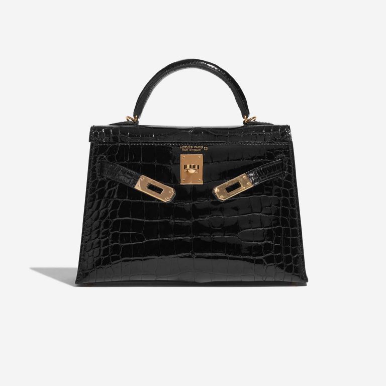 Pre-owned Hermès bag Kelly Mini Alligator Black Black Front Open | Sell your designer bag on Saclab.com