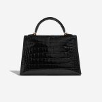 Pre-owned Hermès bag Kelly Mini Alligator Black Black Back | Sell your designer bag on Saclab.com