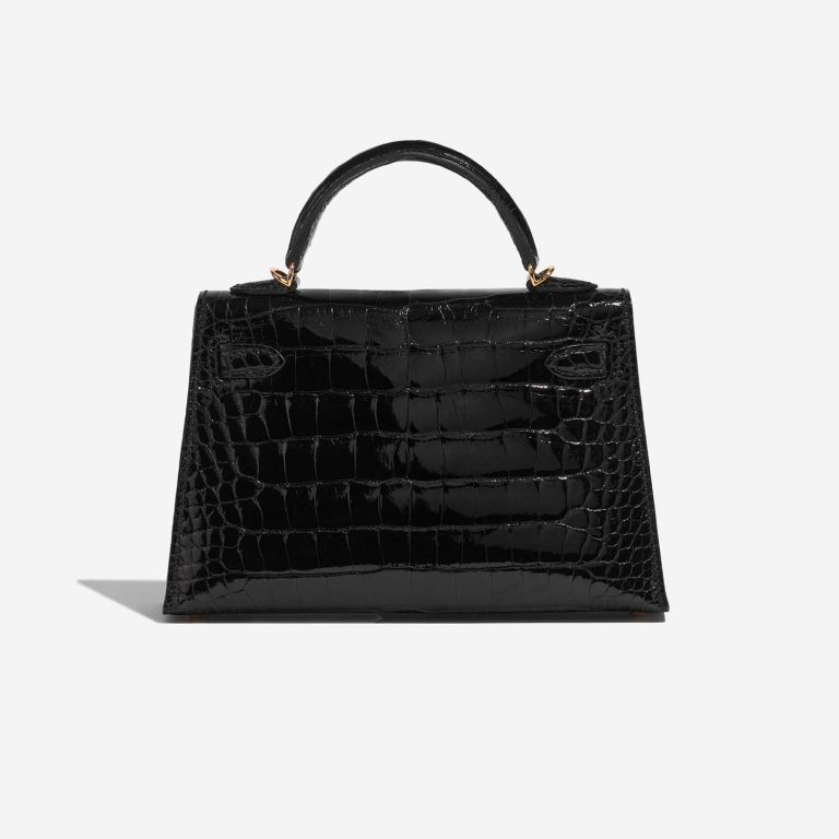 Pre-owned Hermès bag Kelly Mini Alligator Black Black Back | Sell your designer bag on Saclab.com