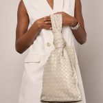 Pre-owned Bottega Veneta bag Twist Medium Lamb Chalk Beige Model | Sell your designer bag on Saclab.com