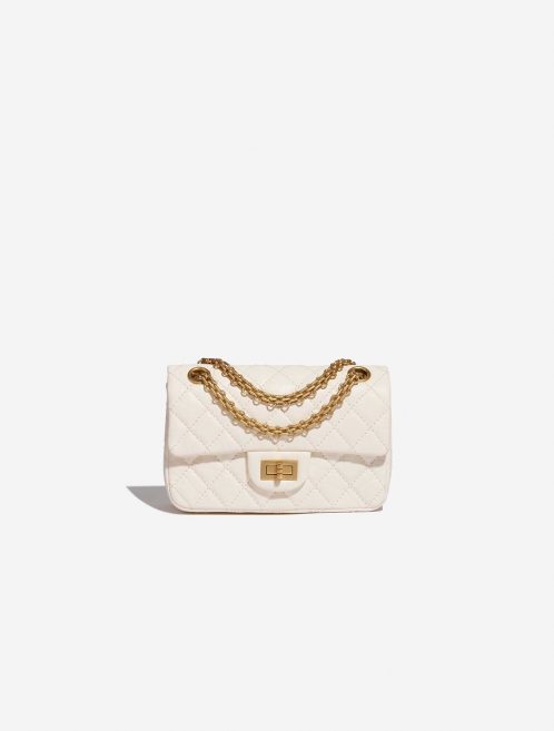 Pre-owned Chanel bag 2.55 Reissue Mini Aged Calfskin Ivory White Front | Sell your designer bag on Saclab.com