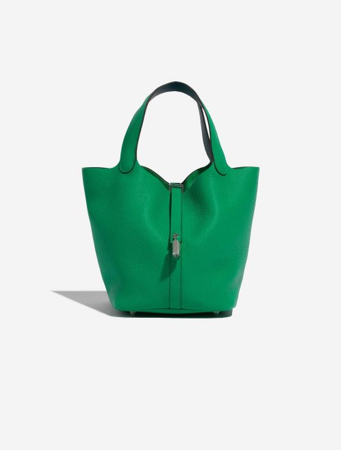 Sac Hermès Picotin 22 Taurillon Clémence Bambou / Vert Bosphore Green Front | Vendez votre sac de créateur sur Saclab.com
