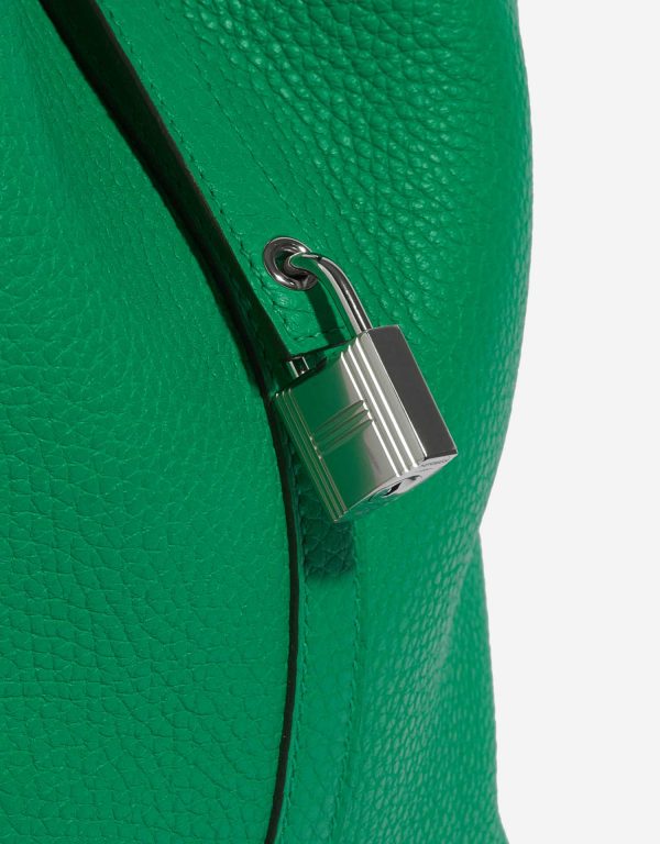 Hermès Picotin 22 Taurillon Clemence Bambou / Vert Bosphore | SACLÀB