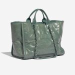 Pre-owned Chanel bag Deauville Medium Calf Light Green Green Side Front | Sell your designer bag on Saclab.com