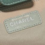 Pre-owned Chanel bag Deauville Medium Calf Light Green Green Logo | Sell your designer bag on Saclab.com