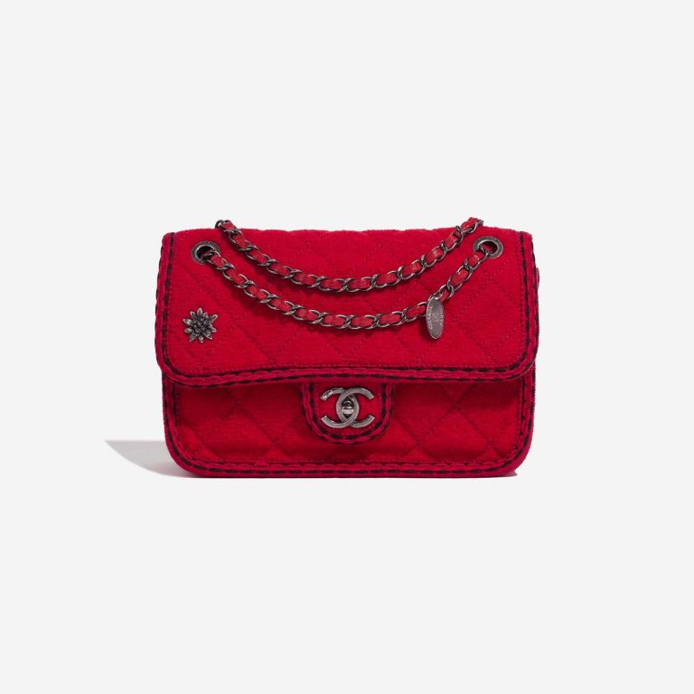 Pre-owned Chanel bag Timeless Medium Tweed Red Red Front | Sell your designer bag on Saclab.com