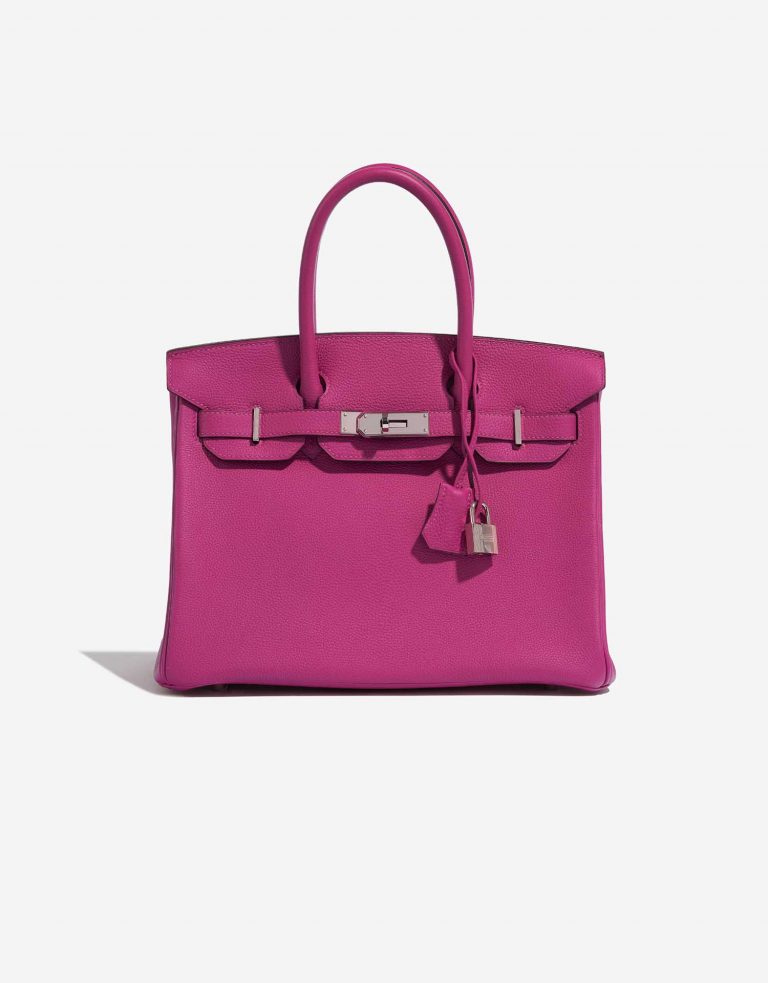 Pre-owned Hermès bag Birkin 30 Togo Rose Pourpre Rose Front | Sell your designer bag on Saclab.com