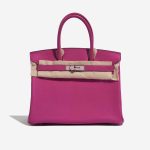 Pre-owned Hermès bag Birkin 30 Togo Rose Pourpre Rose Front Velt | Sell your designer bag on Saclab.com