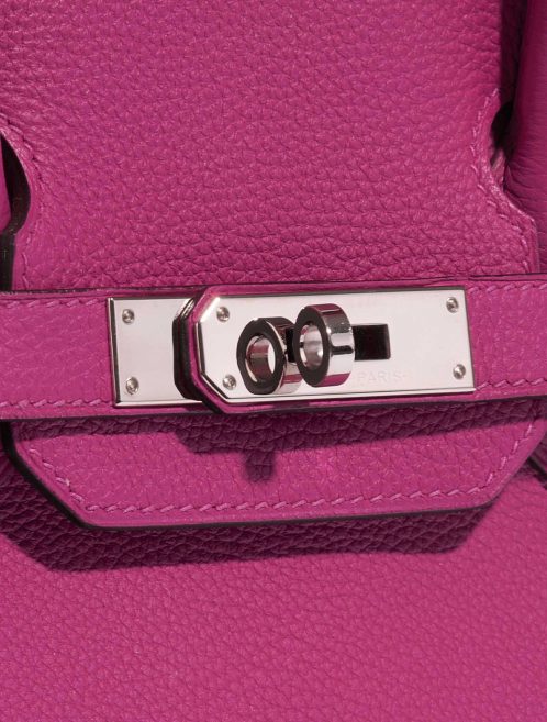 Pre-owned Hermès bag Birkin 30 Togo Rose Pourpre Rose Closing System | Sell your designer bag on Saclab.com