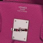 Pre-owned Hermès bag Birkin 30 Togo Rose Pourpre Rose Logo | Sell your designer bag on Saclab.com