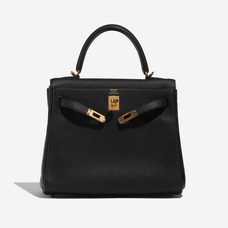 Pre-owned Hermès bag Kelly 25 Togo Black Black Front Open | Sell your designer bag on Saclab.com