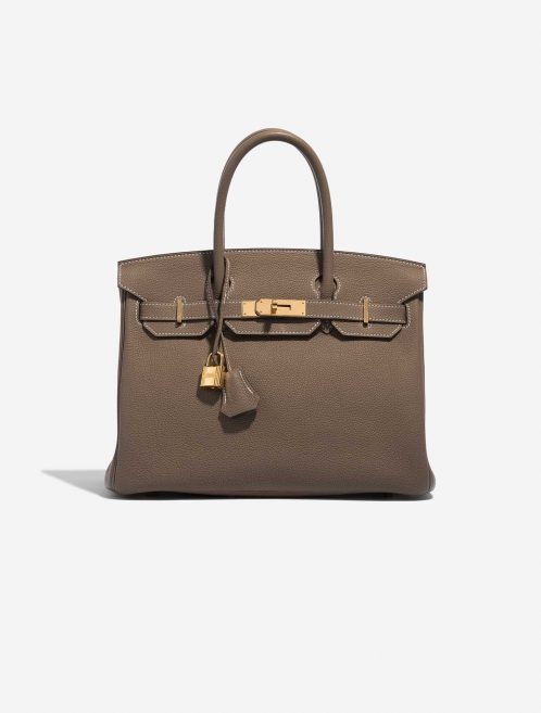 Pre-owned Hermès bag Birkin 30 Togo Etoupe Brown Front | Sell your designer bag on Saclab.com
