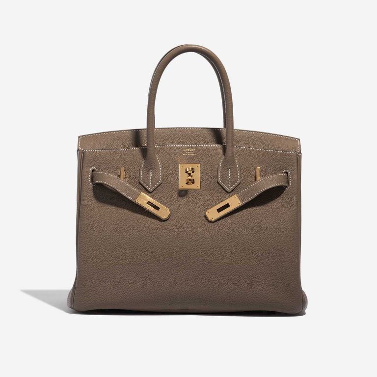 Pre-owned Hermès bag Birkin 30 Togo Etoupe Brown Front Open | Sell your designer bag on Saclab.com