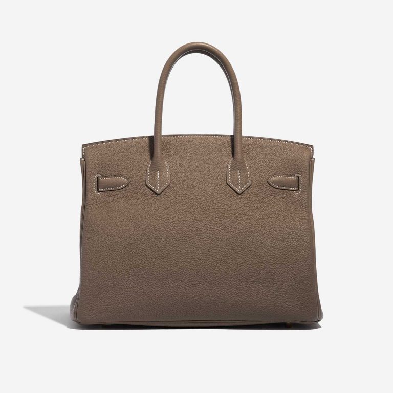 Pre-owned Hermès bag Birkin 30 Togo Etoupe Brown Back | Sell your designer bag on Saclab.com