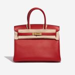 Pre-owned Hermès bag Birkin 30 Epsom Rouge Casaque Red Front Velt | Sell your designer bag on Saclab.com