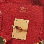 Pre-owned Hermès bag Birkin 30 Epsom Rouge Casaque Red Logo | Sell your designer bag on Saclab.com