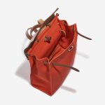 Pre-owned Hermès bag Herbag 39 Vache Hunter / Toile Militaire Capucine / Fauve Orange Inside | Sell your designer bag on Saclab.com