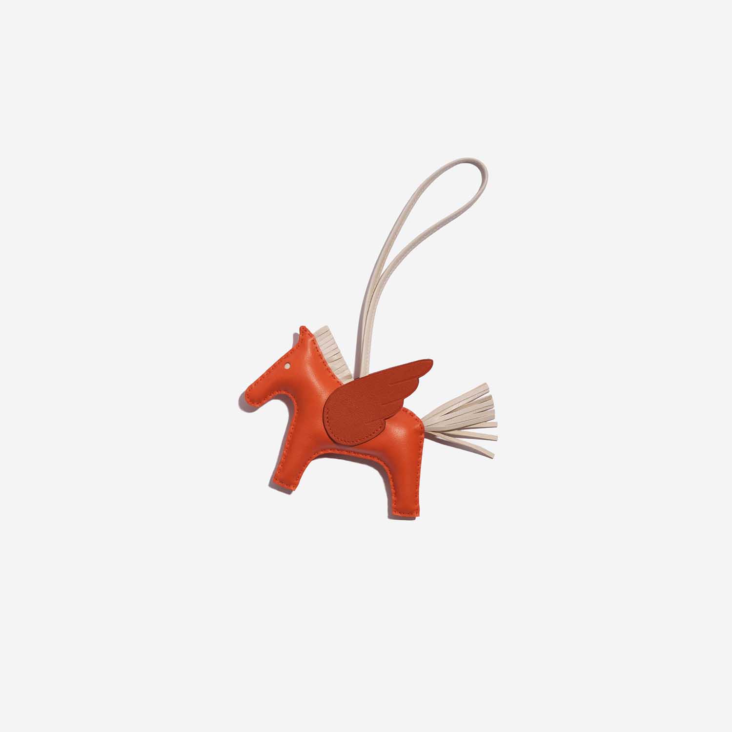 Hermes Orange Poppy/Craie/Terre Battue Pegasus Horse Rodeo Bag