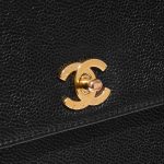 Pre-owned Chanel bag Timeless Handle Medium Caviar Black Black Closing System | Sell your designer bag on Saclab.com