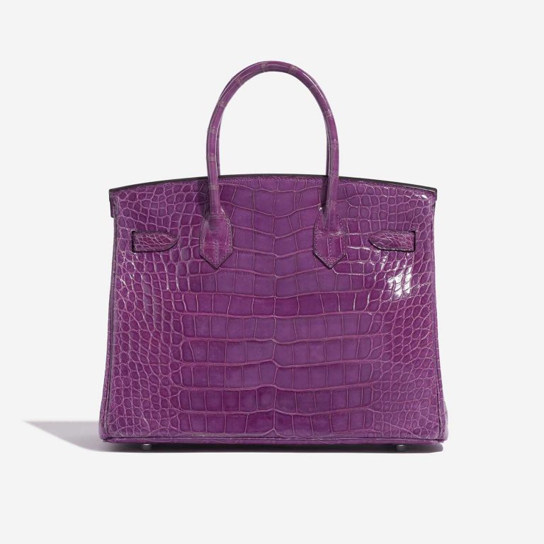 Pre-owned Hermès bag Birkin 30 Alligator Violet Violet Back | Sell your designer bag on Saclab.com