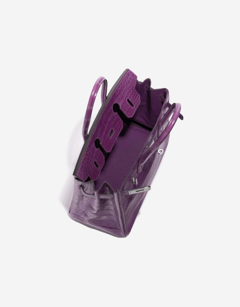 Pre-owned Hermès bag Birkin 30 Alligator Violet Violet Inside | Sell your designer bag on Saclab.com