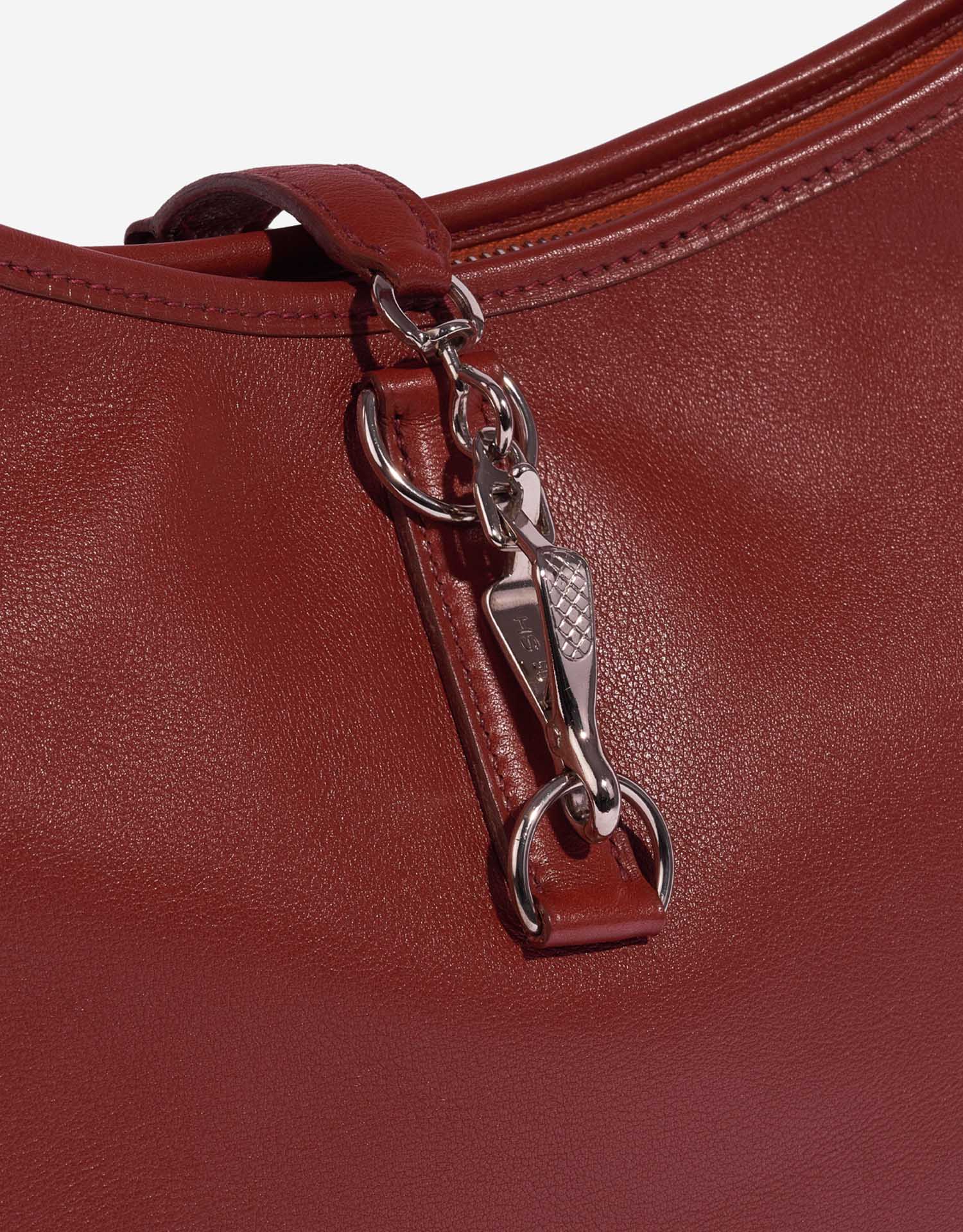 Pre-owned Hermès bag Trim 35 Evercolor Rouge Venitien Red Closing System | Sell your designer bag on Saclab.com