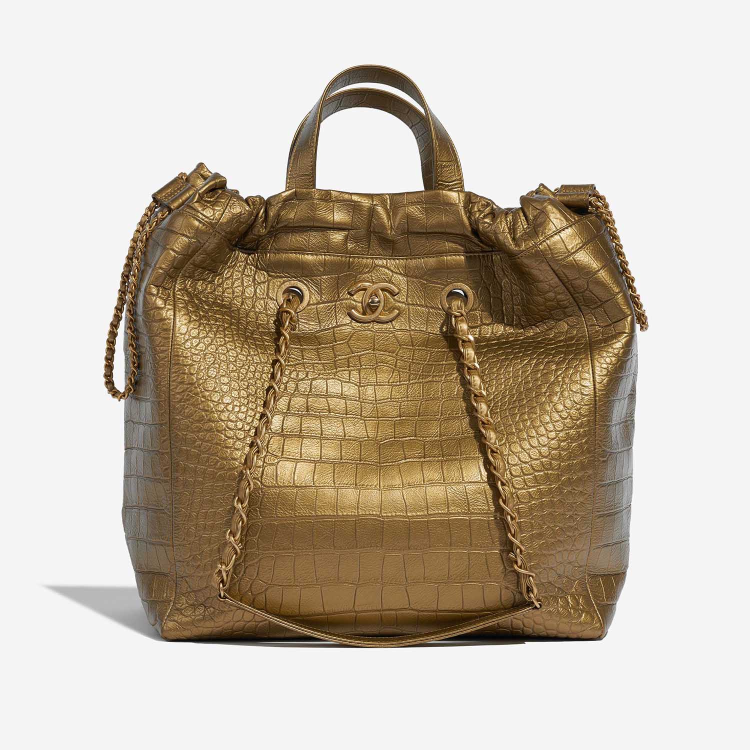 Chanel Shopping Tote Calf Gold