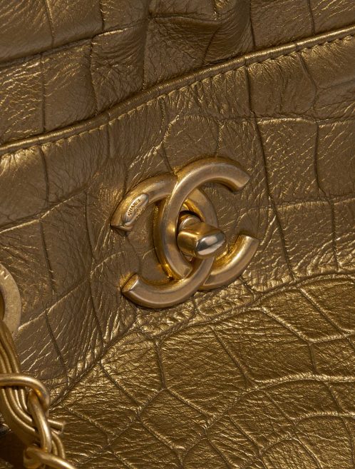 Pre-owned Chanel bag Shopping Tote Calf Gold Gold Closing System | Sell your designer bag on Saclab.com