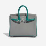Pre-owned Hermès bag Birkin HSS 25 Epsom Gris Mouette / Blue Paon Green, Grey Front Open | Sell your designer bag on Saclab.com