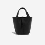 Pre-owned Hermès bag Picotin 18 Taurillon Clemence SO Black Black Front | Sell your designer bag on Saclab.com