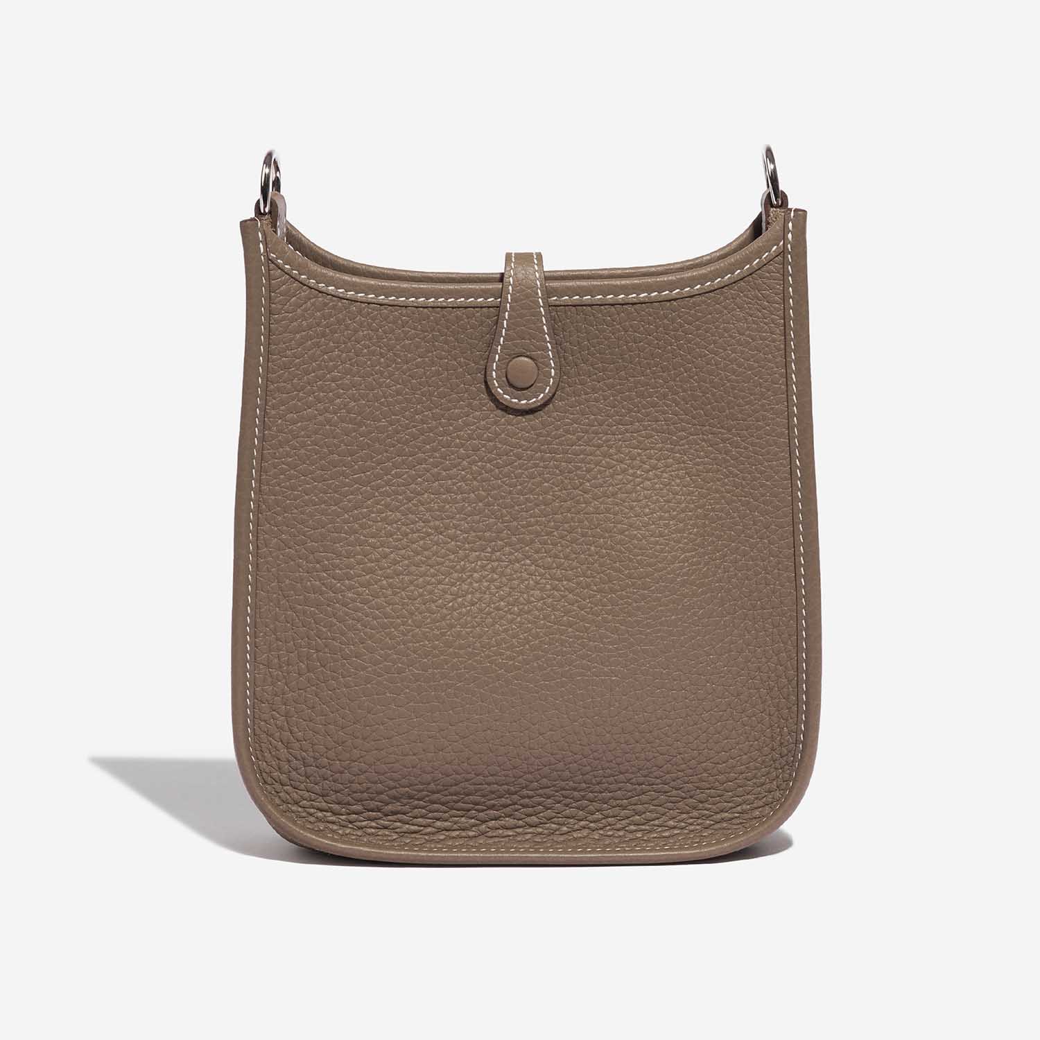 Pre-owned Hermès bag Evelyne 16 Taurillon Clemence Etoupe Brown Back | Sell your designer bag on Saclab.com