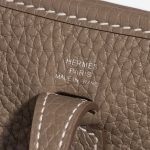Pre-owned Hermès bag Evelyne 16 Taurillon Clemence Etoupe Brown Logo | Sell your designer bag on Saclab.com