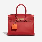 Pre-owned Hermès bag Sac Orange Milo Lamb Orange H Orange Detail | Sell your designer bag on Saclab.com