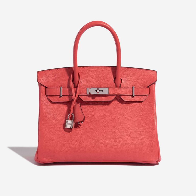 Sac Hermès d'occasion Birkin 30 Epsom Rouge Pivoine Orange Front | Vendre votre sac de créateur sur Saclab.com