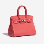 Pre-owned Hermès bag Birkin 30 Epsom Rouge Pivoine Orange Side Front | Sell your designer bag on Saclab.com