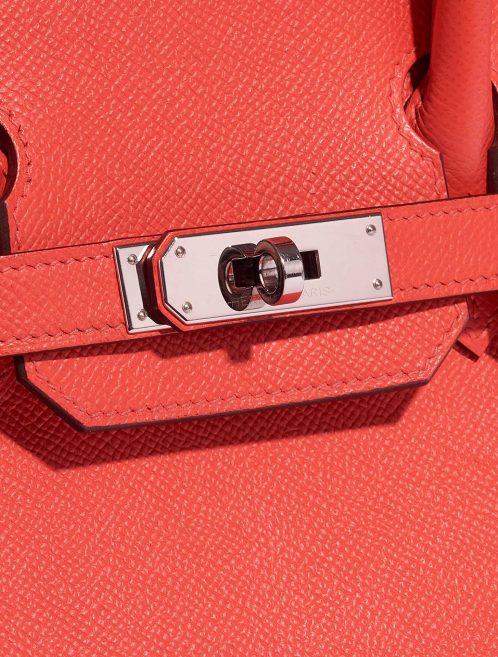 Pre-owned Hermès bag Birkin 30 Epsom Rouge Pivoine Orange Closing System | Sell your designer bag on Saclab.com
