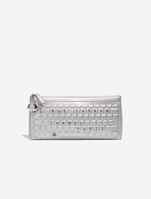 Sac Chanel d'occasion Pochette Keyboard Veau Argent Argent Devant | Vendez votre sac de créateur sur Saclab.com