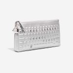 Pre-owned Chanel bag Keyboard Clutch Calf Silver Silver Side Front | Sell your designer bag on Saclab.com